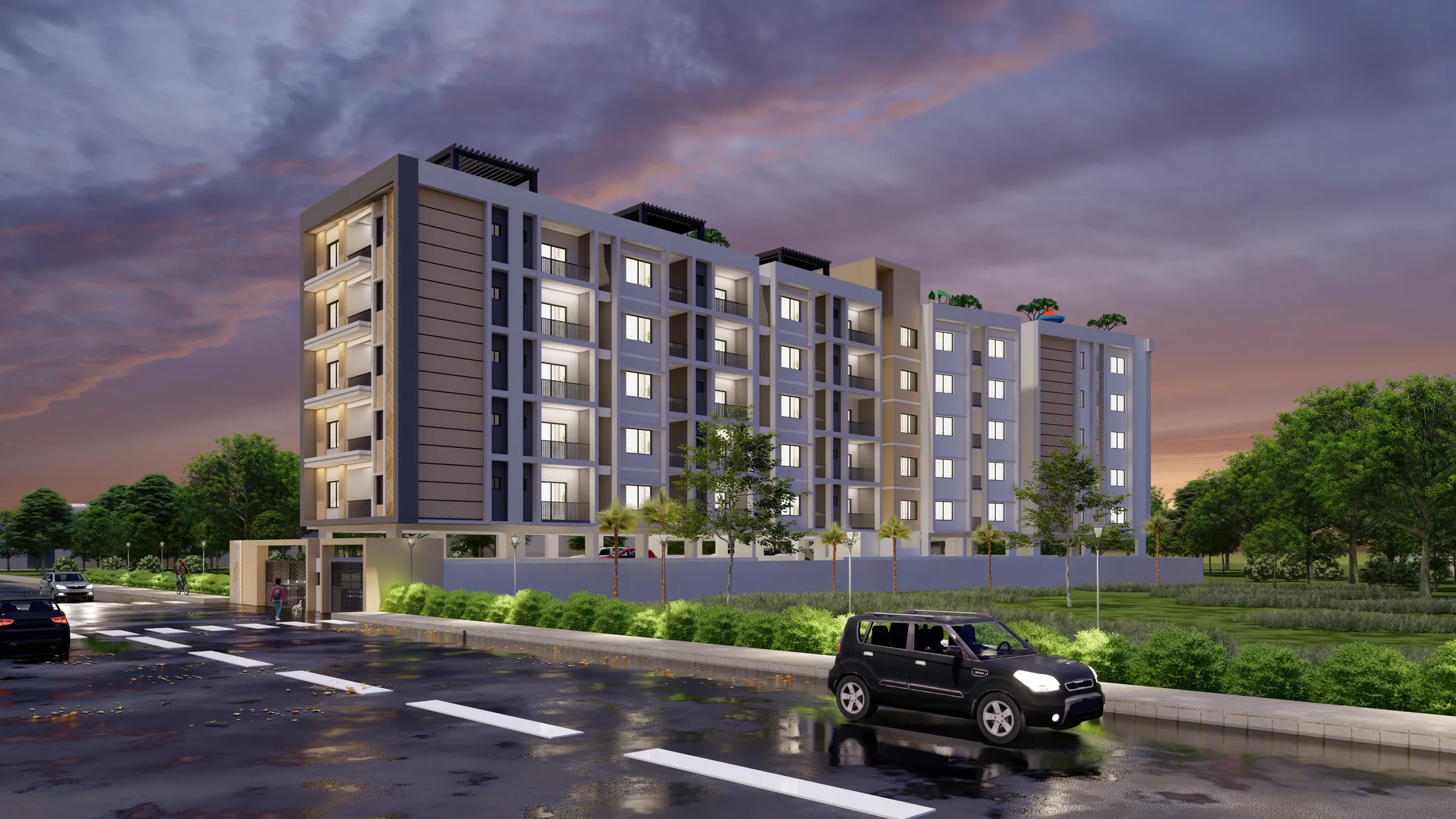 Stalwart Bishnupriya Niwas — Side elevation
