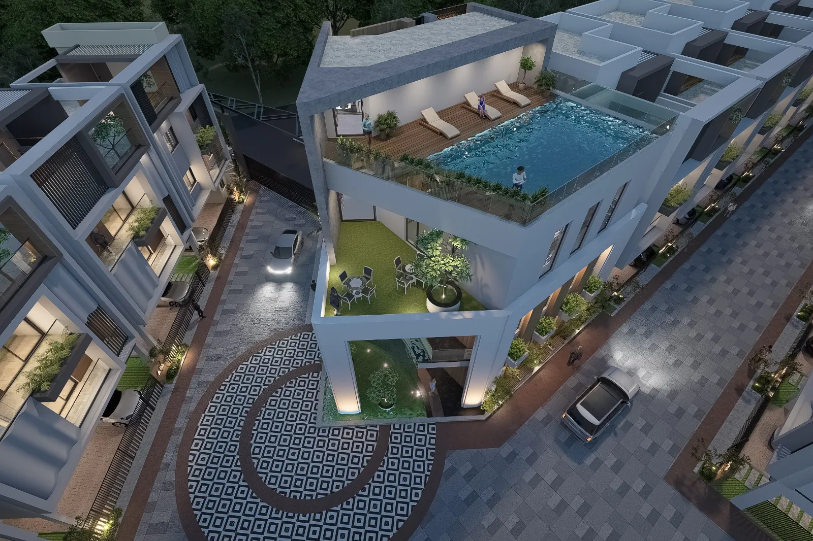 A Stalwart Luxuria villa with its rooftop pool