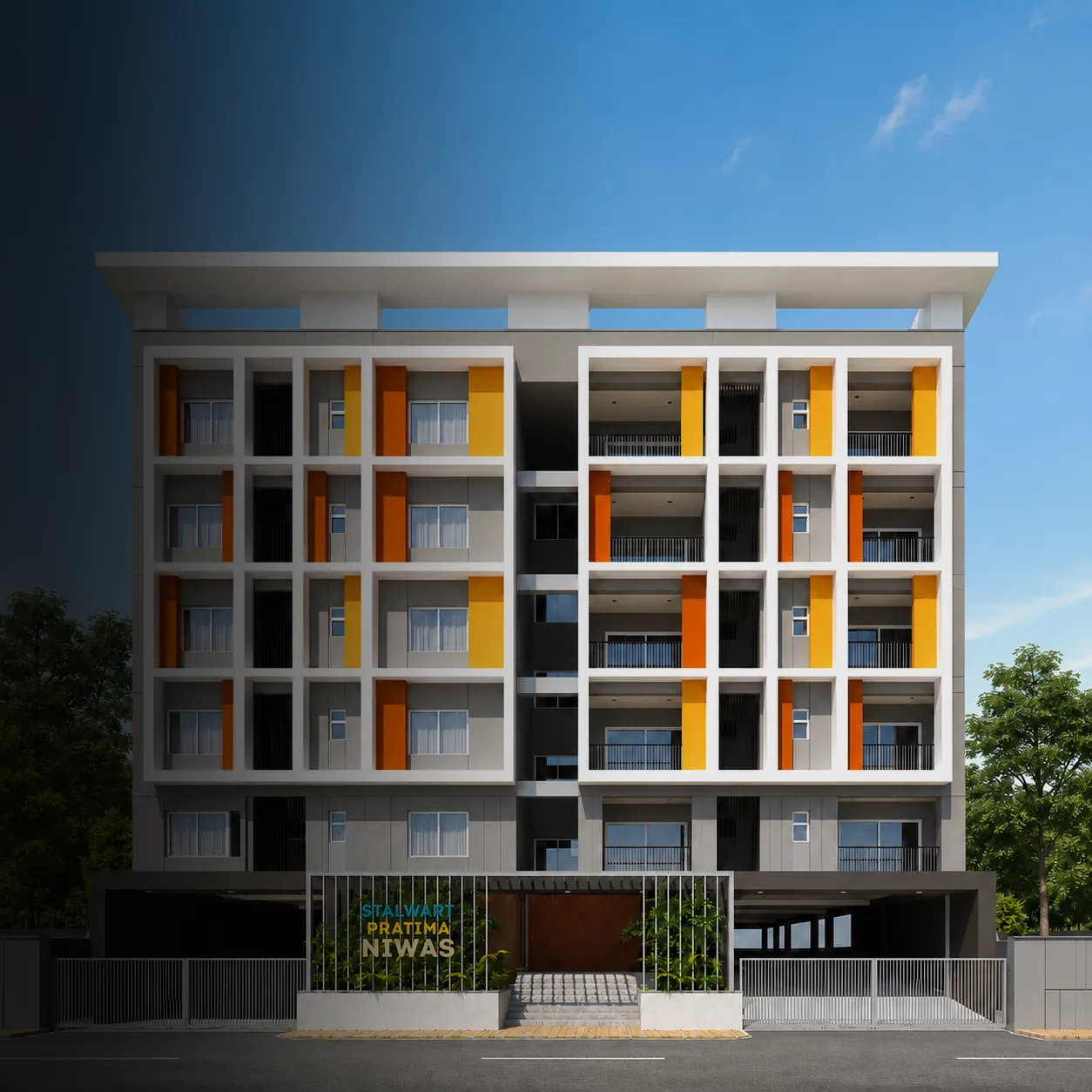 Stalwart Pratima Niwas, Oscar City, Baragada, Bhubaneswar — front elevation