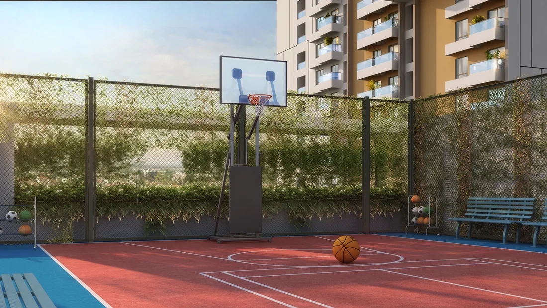 Half basketball court