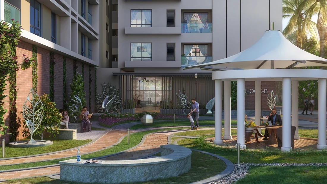 Landscaped grounds