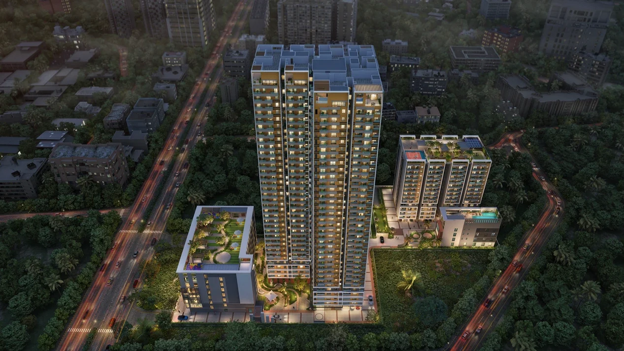 Aerial view of Stalwart SkyCity, Patia, Bhubaneswar